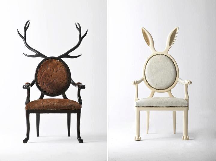 Krzesło fotel jeleń albo królik