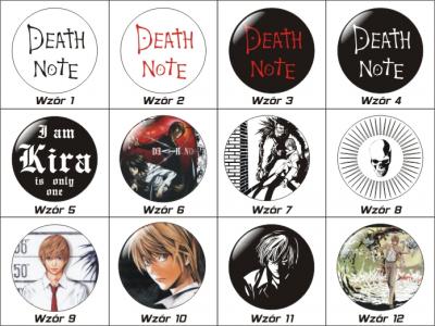 Przypinki Death Note