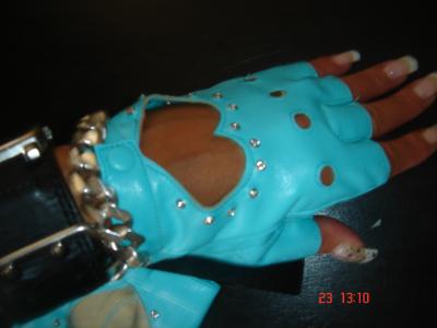 Rękawiczki bez palców ( niebieskie )