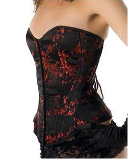 Overbust Chinese Silk Blossom Corset