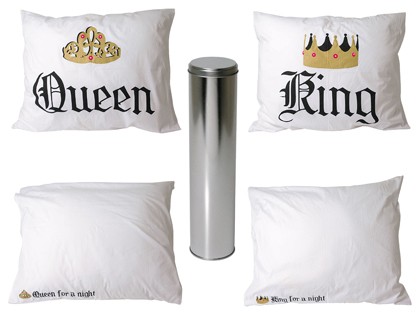 Poszewki na poduszki Król i Królowa