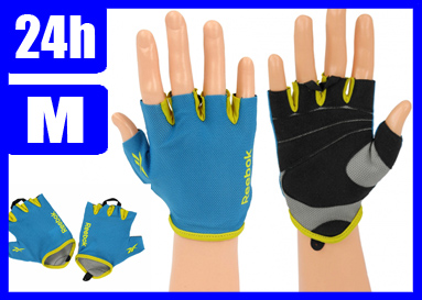 RĘKAWICZKI rękawice TRENINGOWE CYAN REEBOK SIŁKA_M