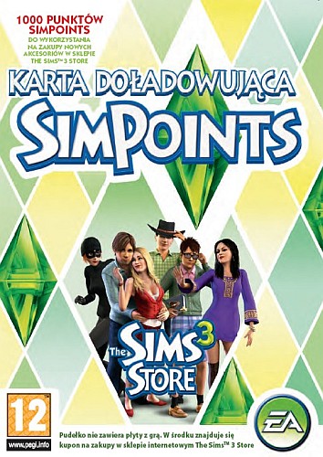 Karta Doładowująca SimPoints do The Sims 3