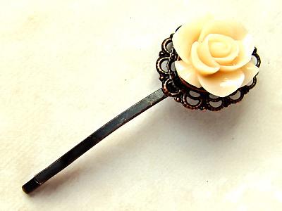Spinka do włosów kwiat róża victorian vintage goth