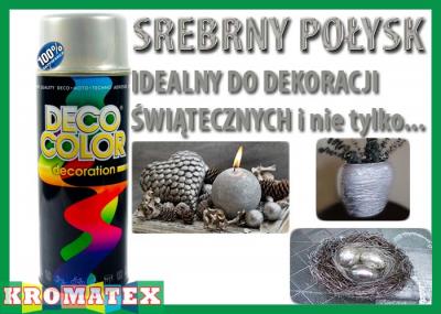 FARBA W SPRAYU SPRAY SREBRNA SUPER POŁYSK 400ml