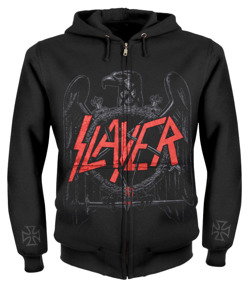 bluza SLAYER - EAGLE rozpinana, z kapturem