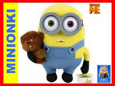 MINIONEK BOB z misiem Minionki maskotka 28cm licen