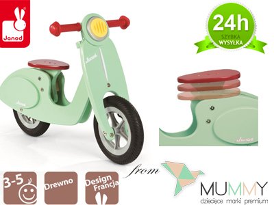 Rowerek biegowy SKUTER miętowy JANOD Scooter
