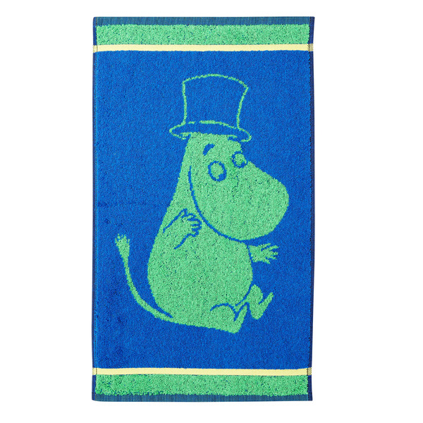 niebieski ręcznik Tatuś Muminka 30x50