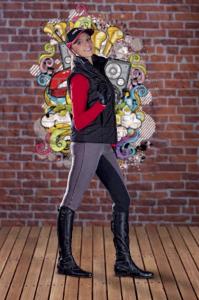 Bryczesy damskie Micro, pełny lej  - Horse Line.