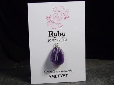 AMETYST -WISIOREK- ZNAK ZODIAKU RYBY - d8625