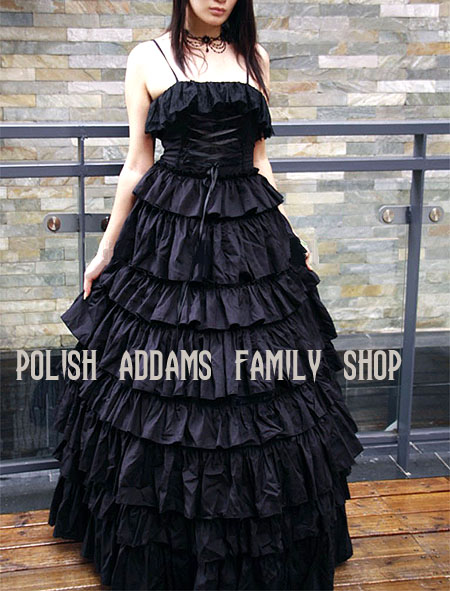 Gotycka, czarna suknia