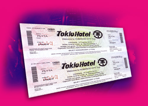 bilet na koncert Tokio Hotel ! 