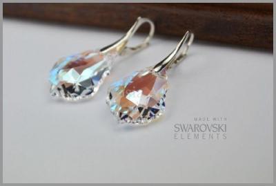 PS Swarovski Baroque 22mm kolczyki~9kolorów PW210