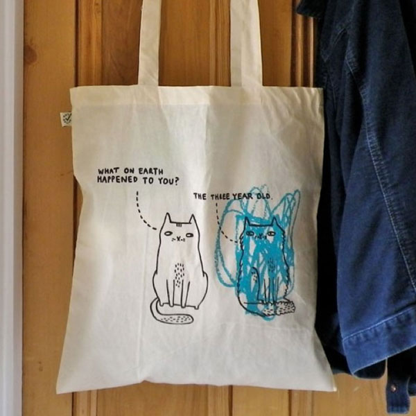Tote Bag - Scribble Kitty