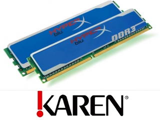  DDR3 2X 4GB 1600MHz XMP CL9 Blu