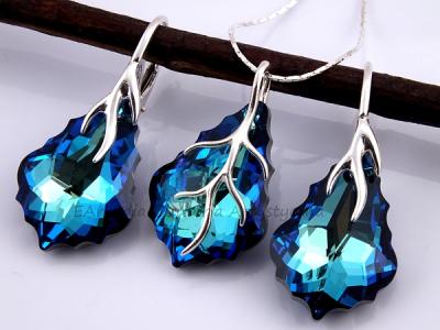 8KOLOR SWAROVSKI BAROQUE 22 GAŁĄZKI KOMPLET SREBRO