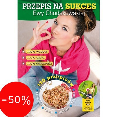 Książka - Przepis na sukces Ewy Chodakowskiej + DVD: Ewa Chodakowska - Trening na płaski brzuch