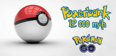 Poke-ball Power-Bank 12000 mAh Pokemon-GO Bacteria