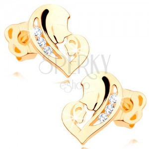 Kolczyki w żółtym 14K złocie