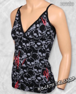 top damski SKULLS czarny