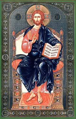 Chrystus Pantokrator na tronie