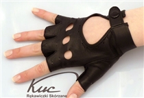 Skórzane rękawiczki bez palców 