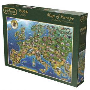 PUZZLE DLA DZIECI - EUROPA MAPA FIZYCZNA 1500 EL.