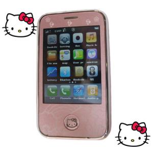M168 Hello Kitty 2 SIM Mini Touch Screen Cell Phon 