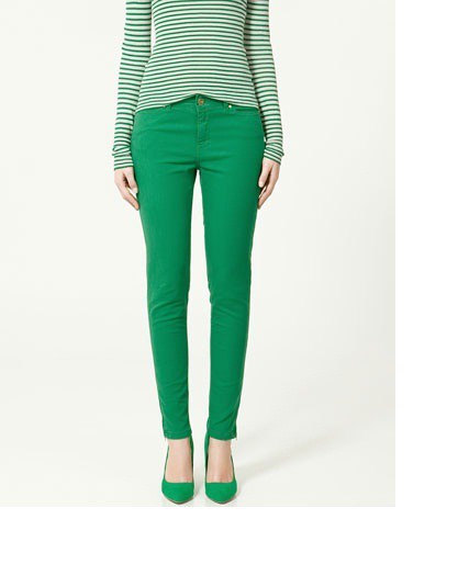 Spodnie rurki zielone
