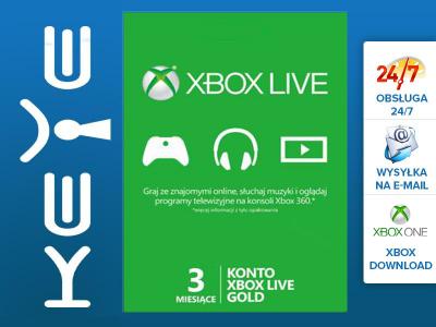 3 miesiące XBOX LIVE GOLD PL EU US Automat 24h XBL