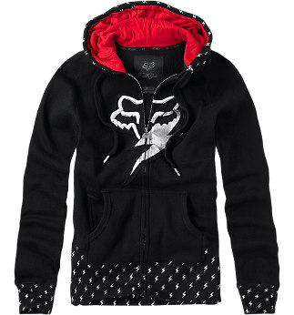 fox bolted black hoodie