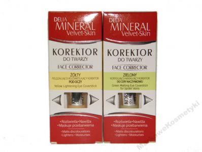 delia MINERAL ŻÓŁTY KOREKTOR POD OCZY CIENIE +