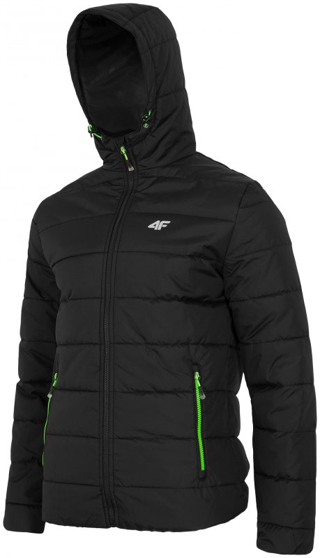 KURTKA PUCHOWA MĘSKA KUM003 - CZARNY