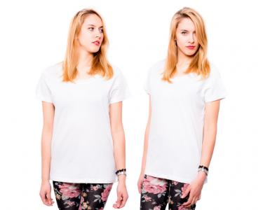 T-SHIRT KOSZULKA biała LONG WYSOKA JAKOŚĆ  S