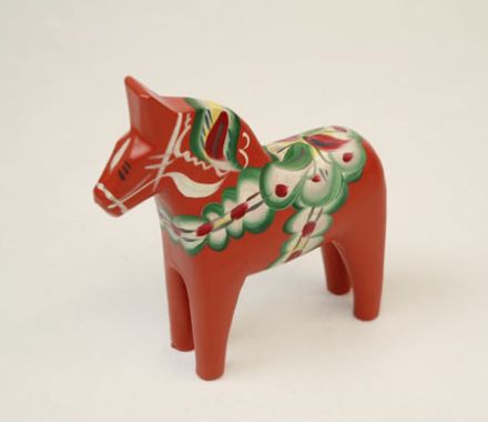 Old Red Wooden Dala horse