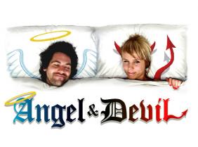 Poduszka Anioł i Diabeł