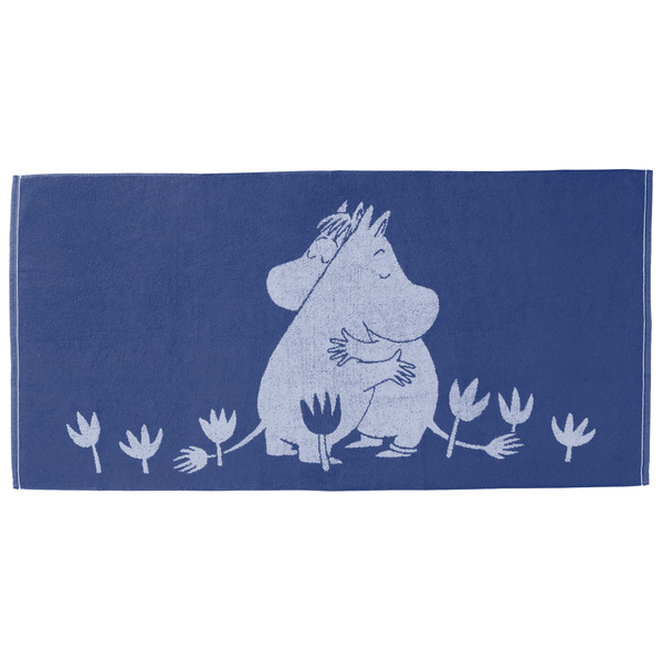 niebieski ręcznik Muminki 70x140