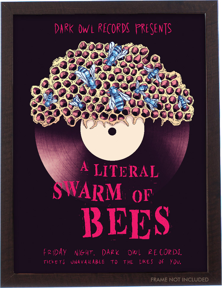 A Literal Swarm of Bees Poster