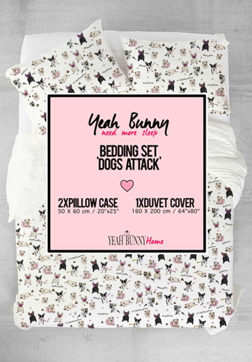 BEDDING SET 'DOGS ATTACK'