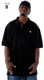 PHAT FARM COTTON POLO CLASSIC WITH METAL BADGE BLACK :: new collection 2009 ... ŁAP TO ZIOOM !
