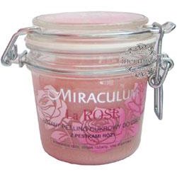Miraculum, La Rose, Różany peeling cukrowy do ciała z pestkami róży