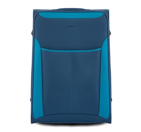 Niebieska walizka podróżna