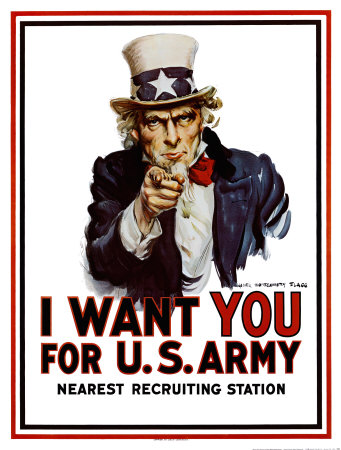 Plakat 'I want you in U.S. army'