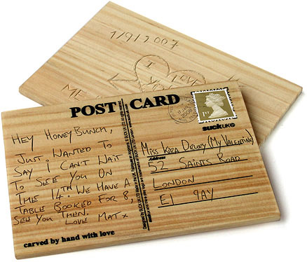 Drewniana kartka pocztowa