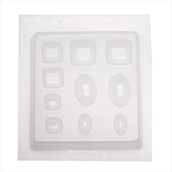 Resin Epoxy Mold For Jewelry Casting - Ovals And Squares