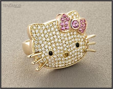 Diamentowy pierścionek Hello Kitty