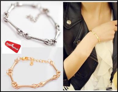 Bransoletka KOŚCI spike ćwieki punk rock emo glam