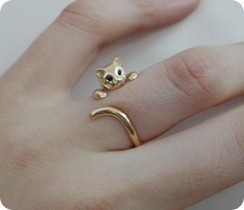 pierścionek kotek