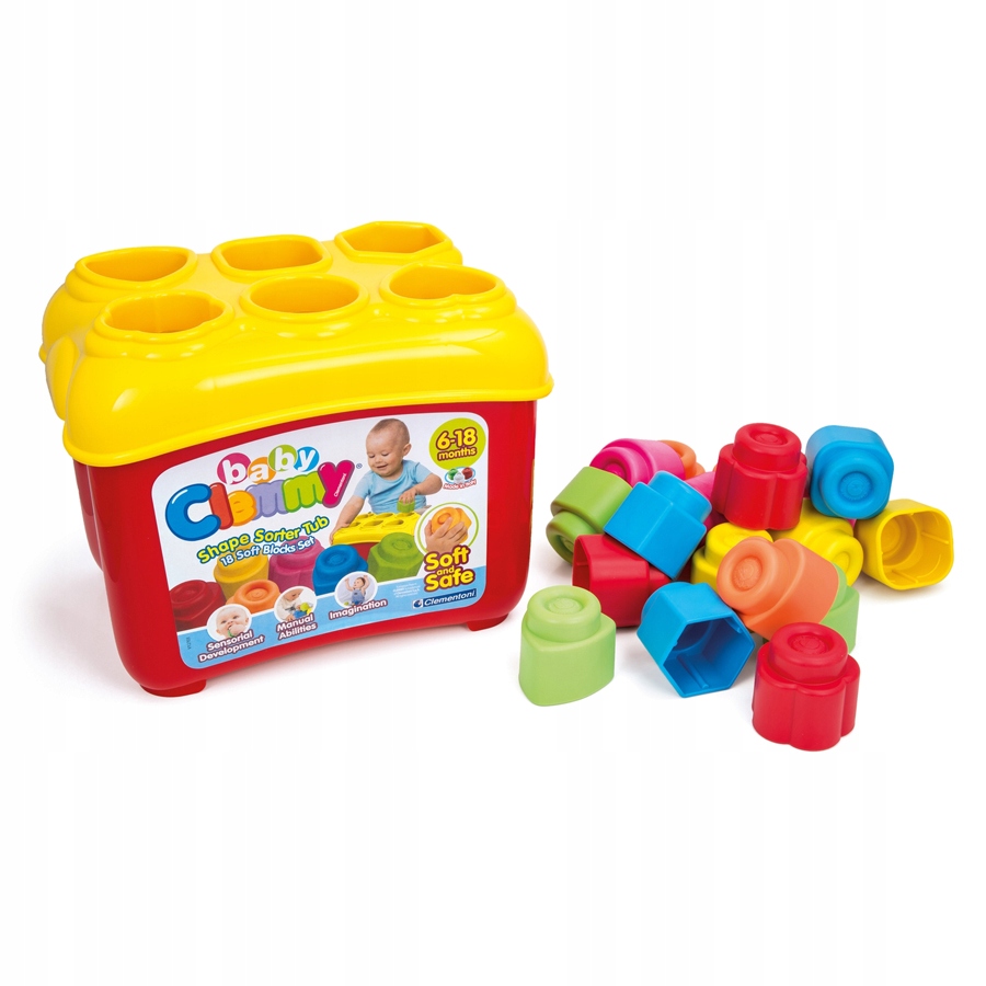 CLEMENTONI BABY CLEMMY KLOCKI GUMOWE SORTER 14884
